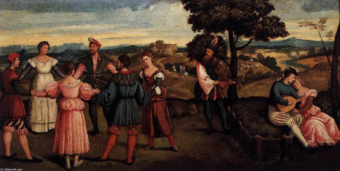 Outdoors Entertainment With Dancers — Bonifazio Veronese (bonifazio De Pitati)