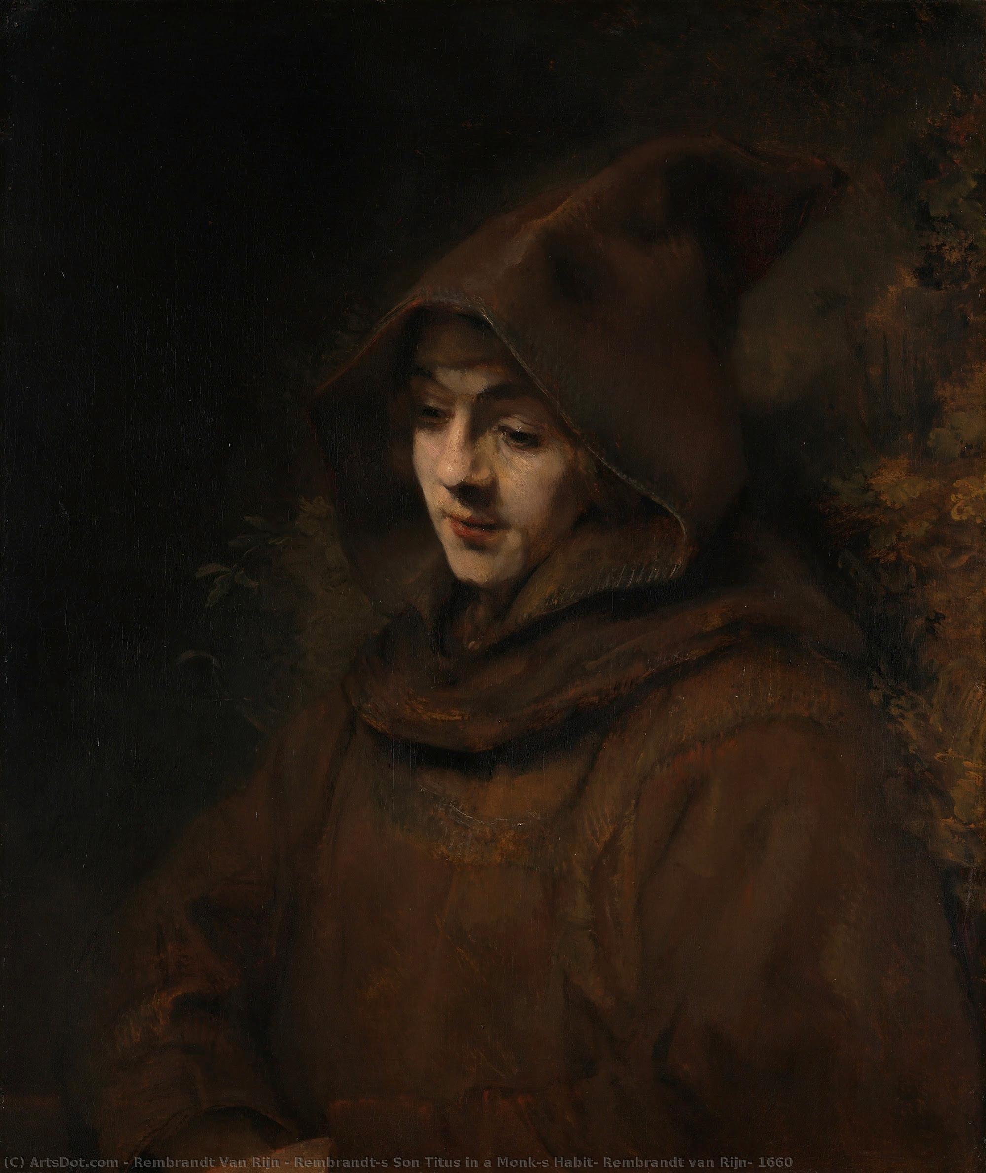 Rembrandts Sohn Titus In Einem Mönchshabit — Rembrandt Van Rijn