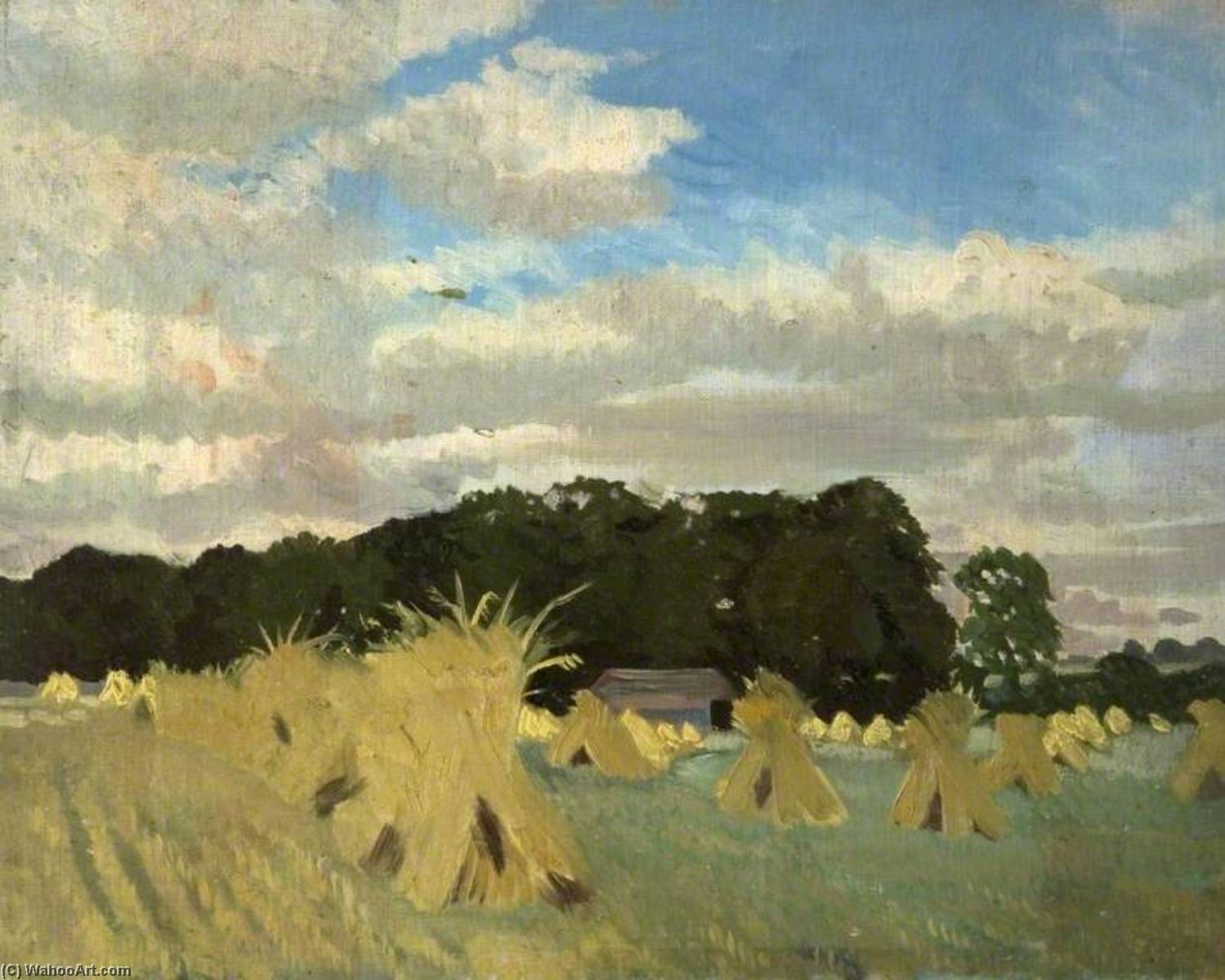 Corn Stooks In Late Summer — Bertha Ridley Bell