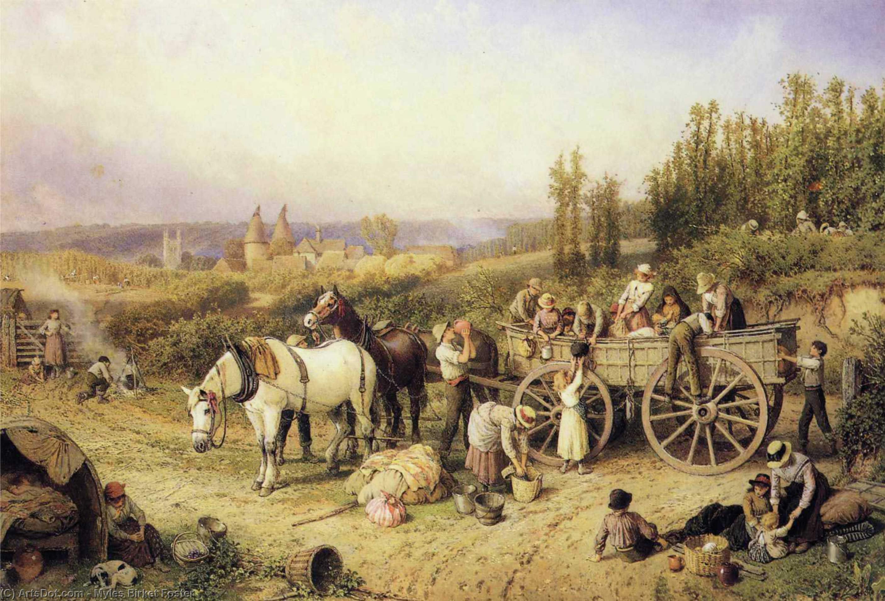 The Farm Cart — Myles Birket Foster