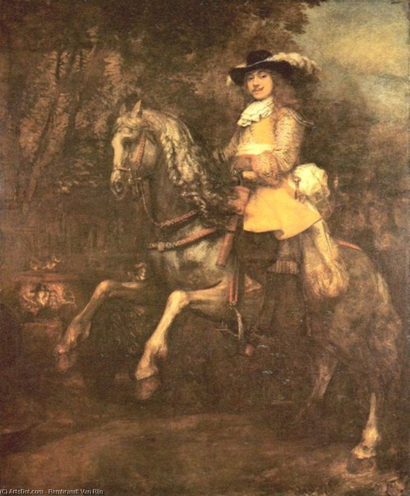 Porträt Von Frederick Rihel Zu Pferde — Rembrandt Van Rijn