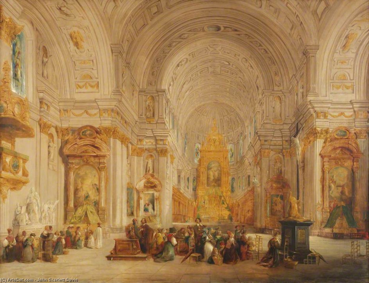 Interior Of The Church Of St Michael, Munich, Germany — John Scarlett Davis