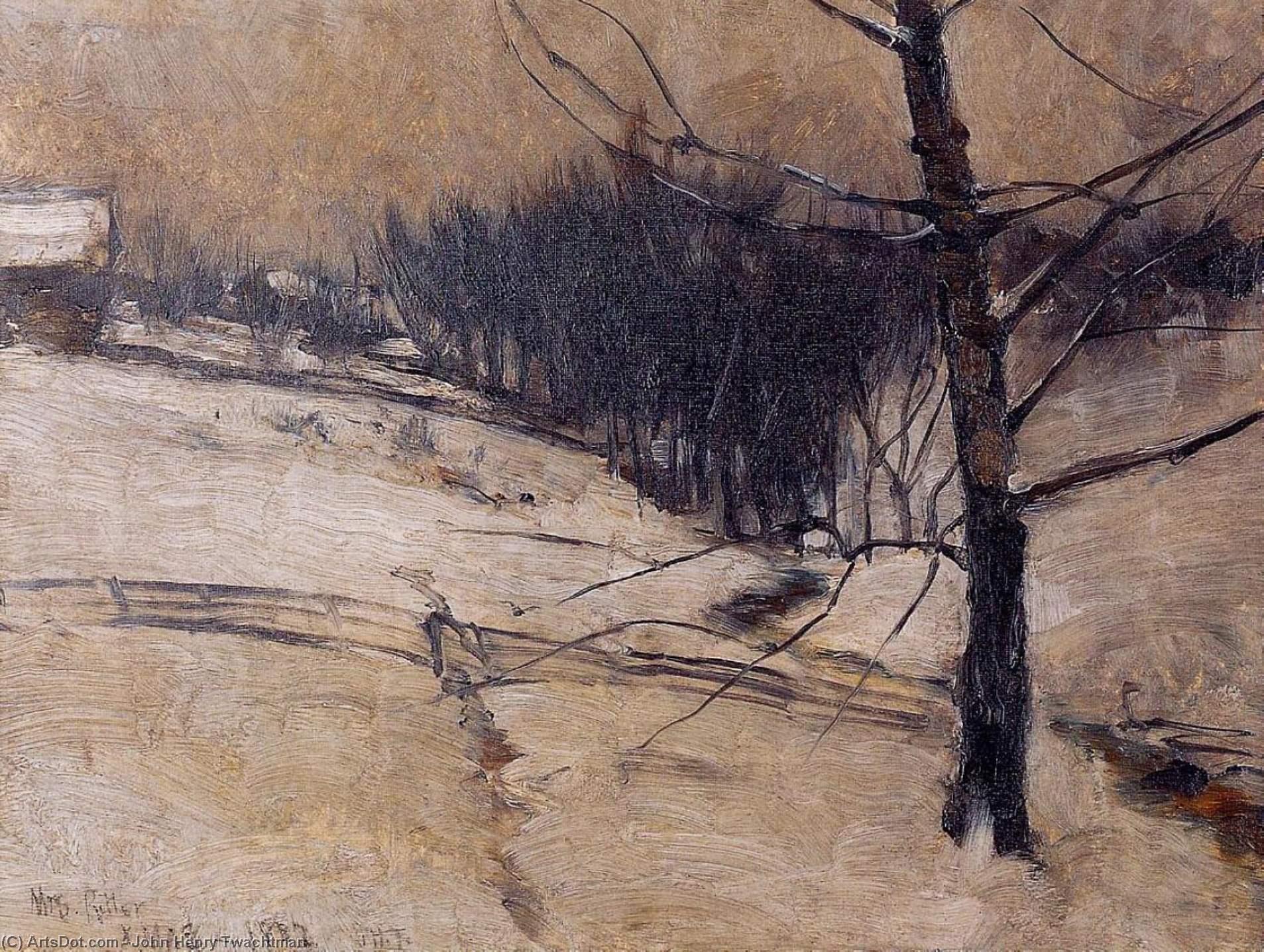 Snow Scene — John Henry Twachtman