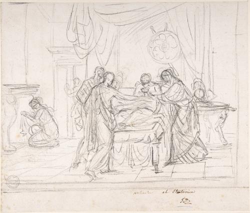 Scene From Ancient History. Cup Offered To An Invalid — Jacques-louis David