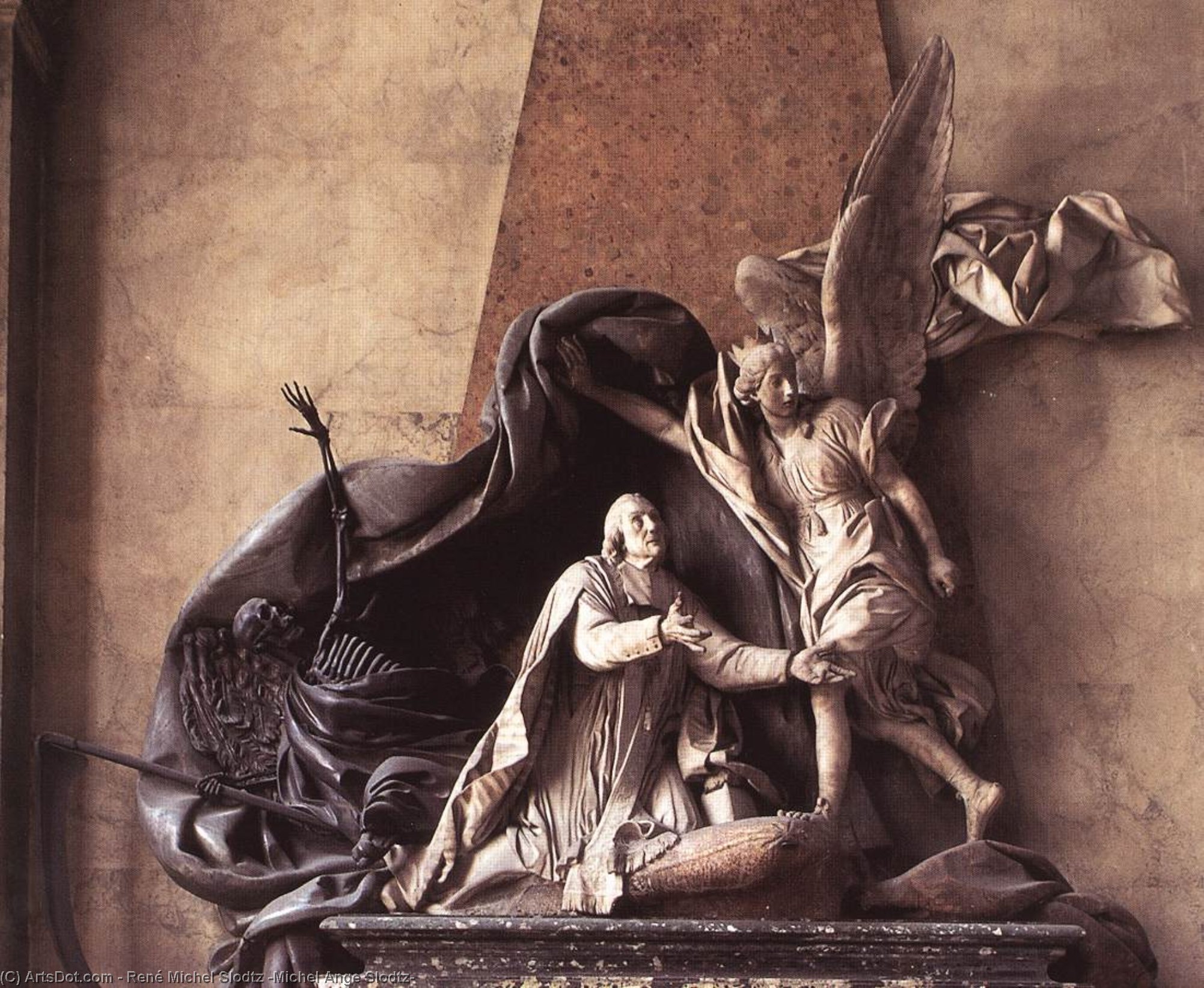 Funeral Monument To Languet De Gergy (detail) — René Michel Slodtz