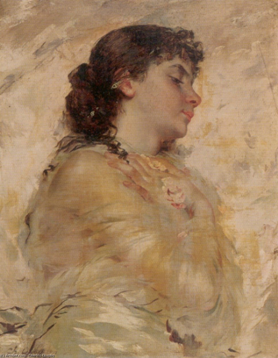 Portrait Of A Young Woman In Profile — Charles Chaplin