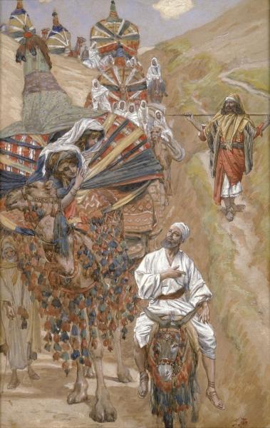 Rebecca Meets Isaac By The Way — Jacques Joseph Tissot