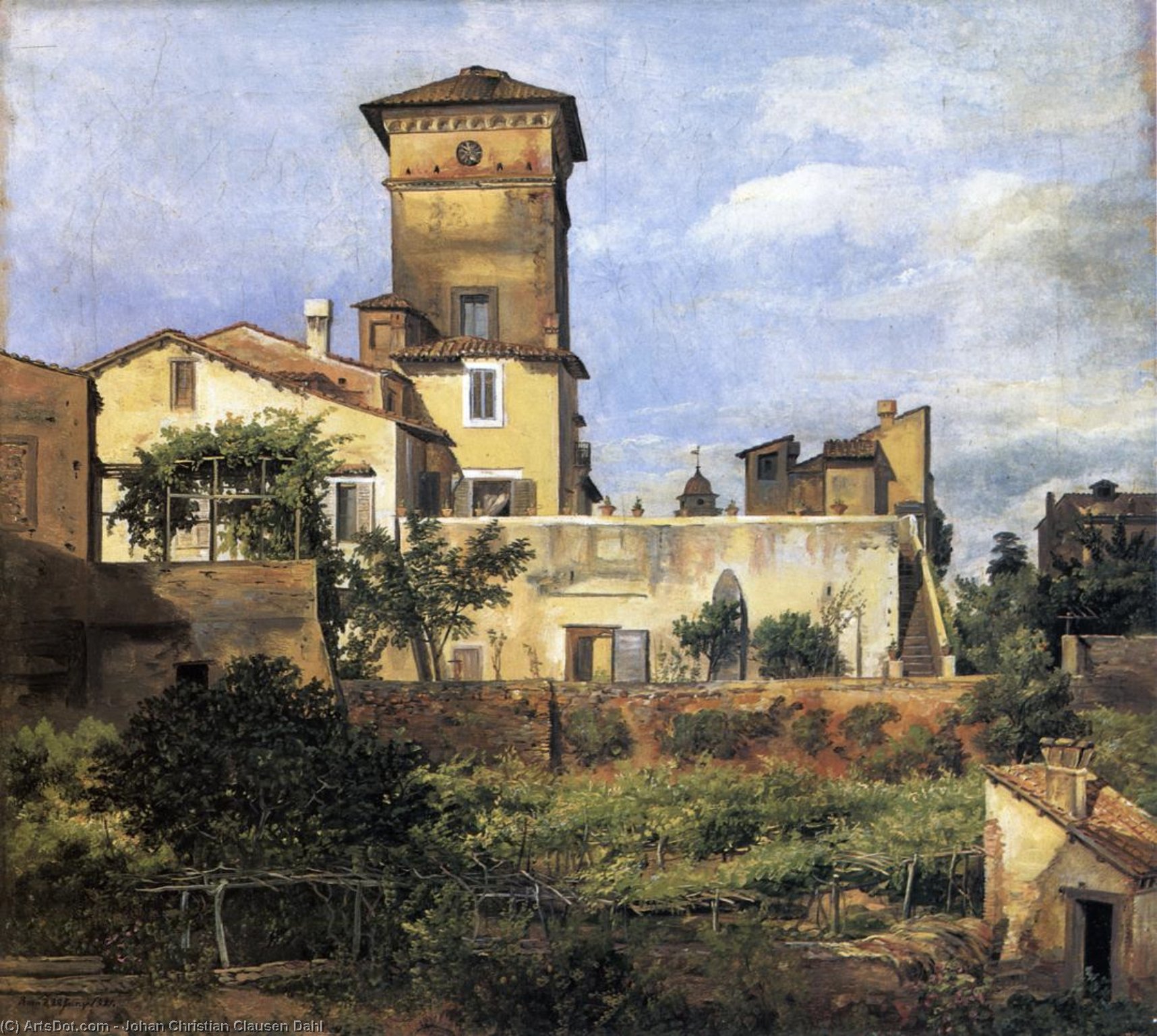 Scene Of The Villa Malta — Johan Christian Claussen Dahl
