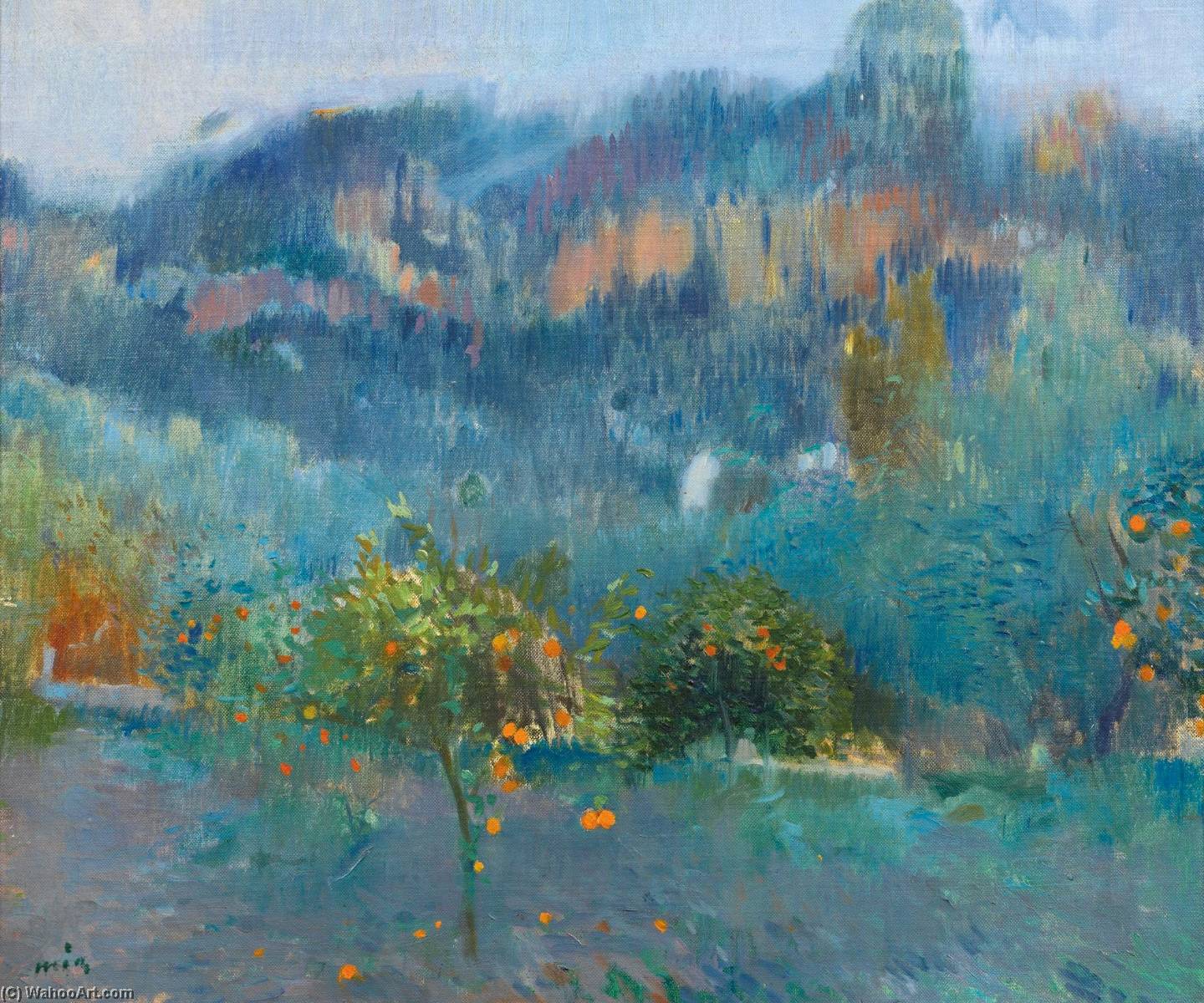 Paisaje Mallorquín Con Naranjos (orange Trees In Mallorca) — Joaquim Mir