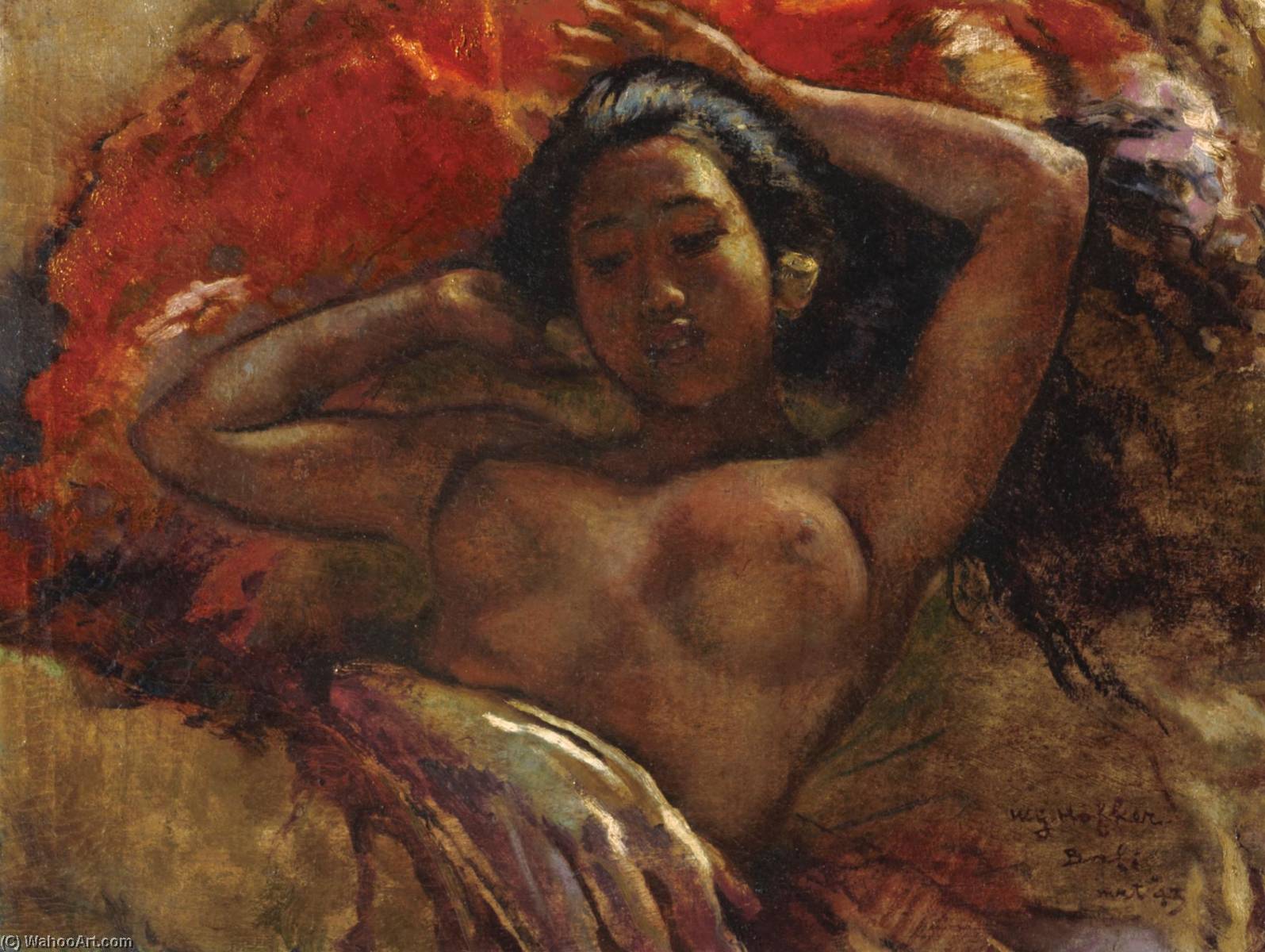 Ni Gusti Compiang Mawar, Reclining — Willem Gerard Hofker