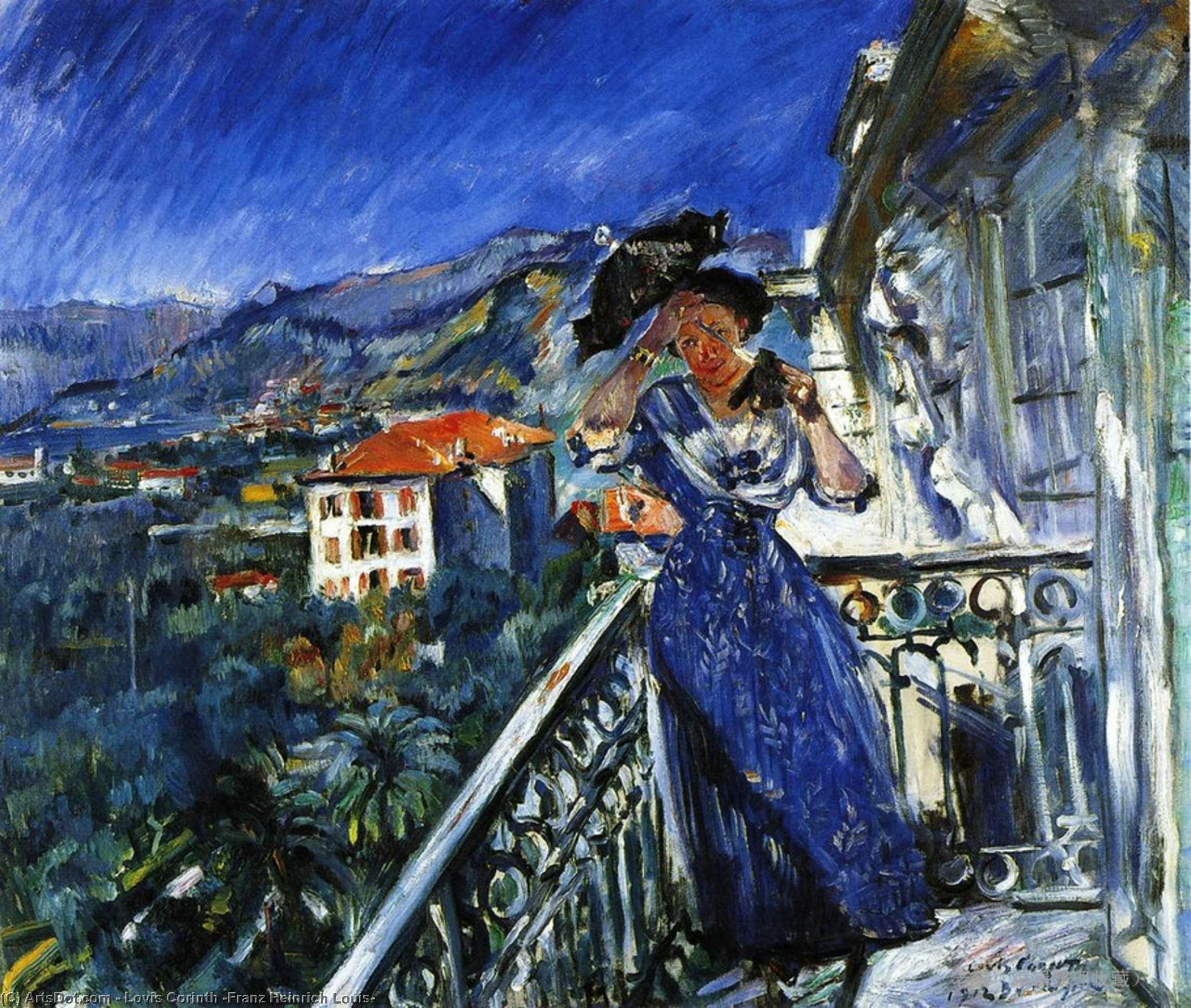 On The Balcony In Bordighera — Lovis Corinth