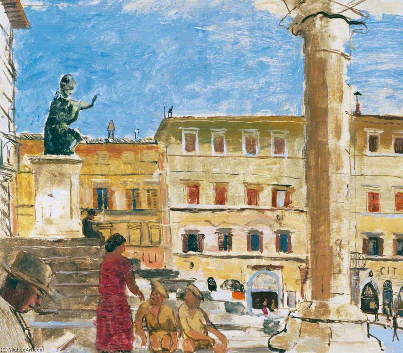 Scene In Front Of The Cathedral, Perugia — Carel Weight