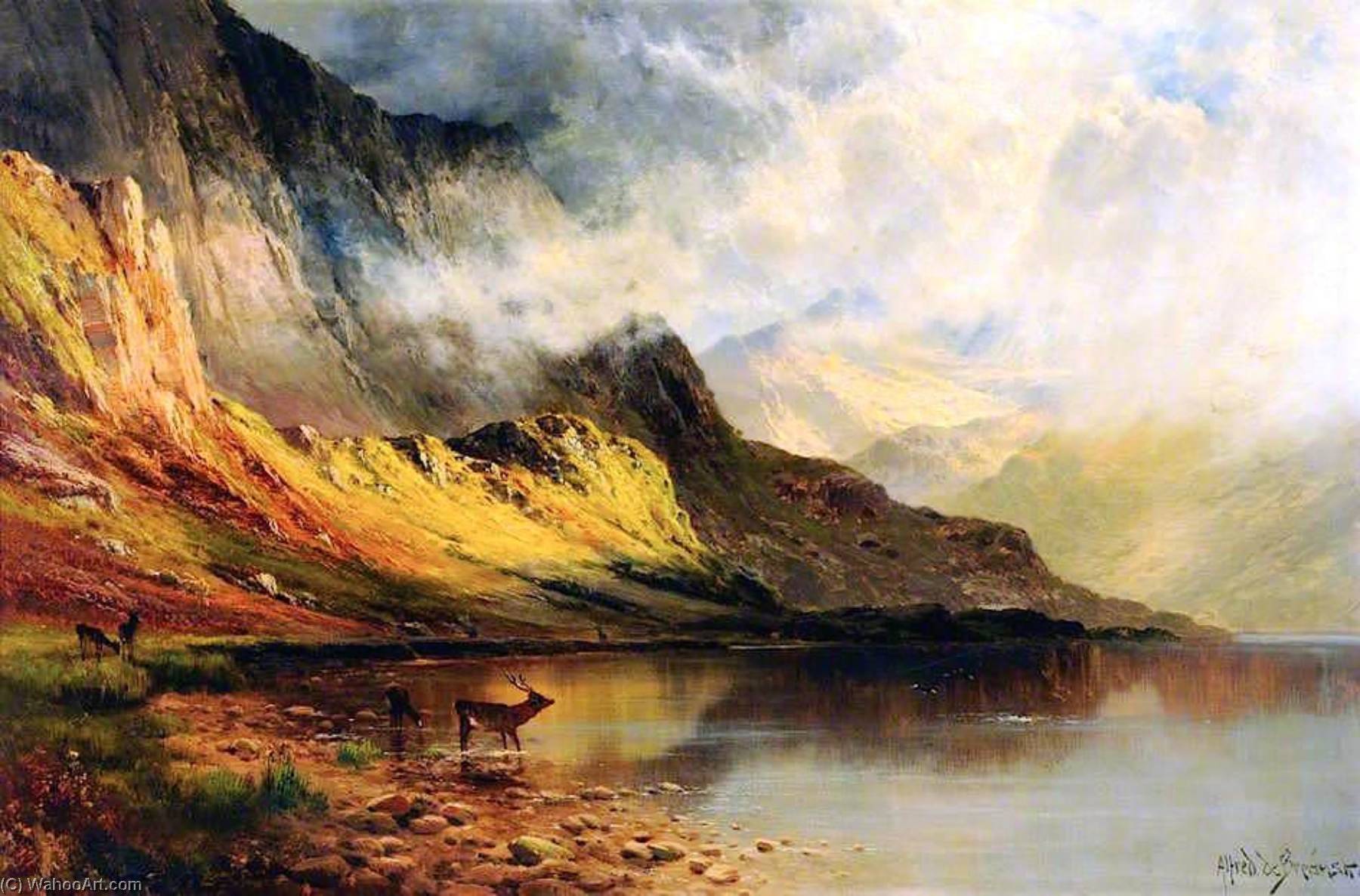 A Glint Of Sunshine, Glen Ogle — Alfred De Breanski Senior