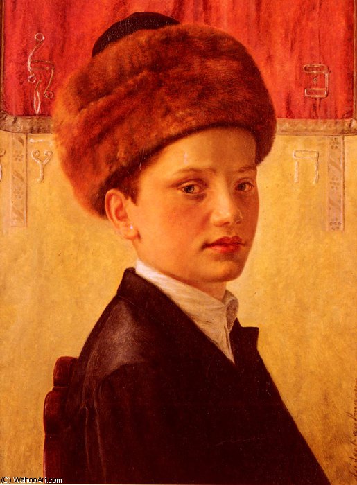Portrait Of A Young Chassidic Boy — Isidor Kaufmann