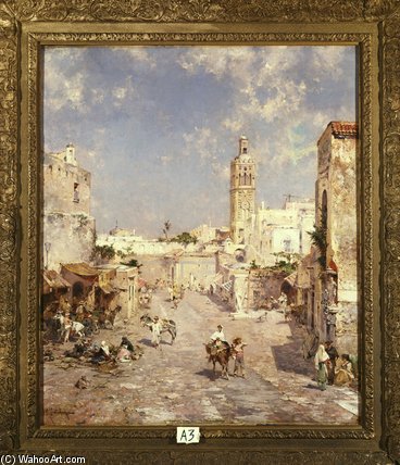 Figures In A Moorish Town — Franz Richard Unterberger
