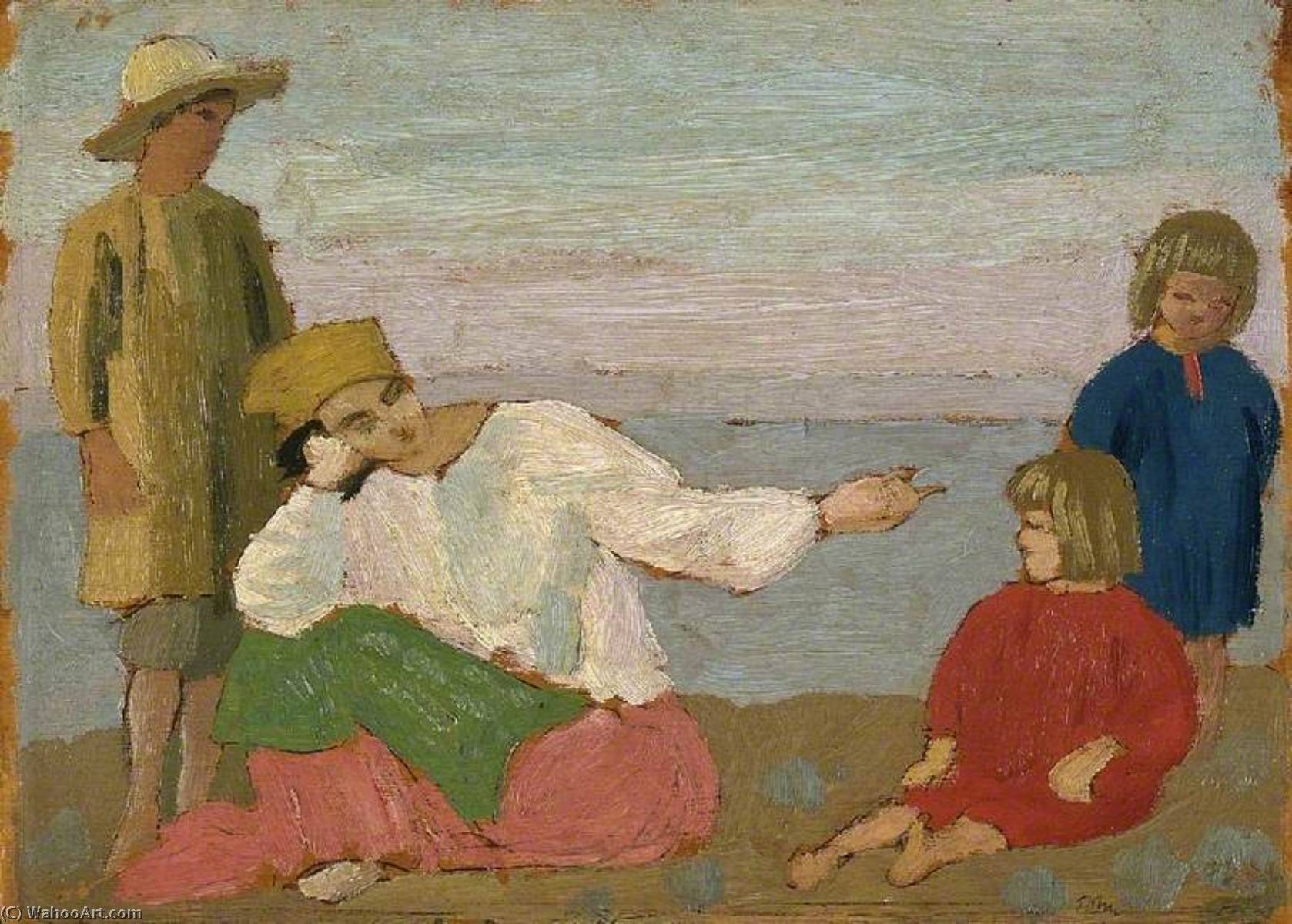 Dorelia And The Children At Martigues — Augustus Edwin John