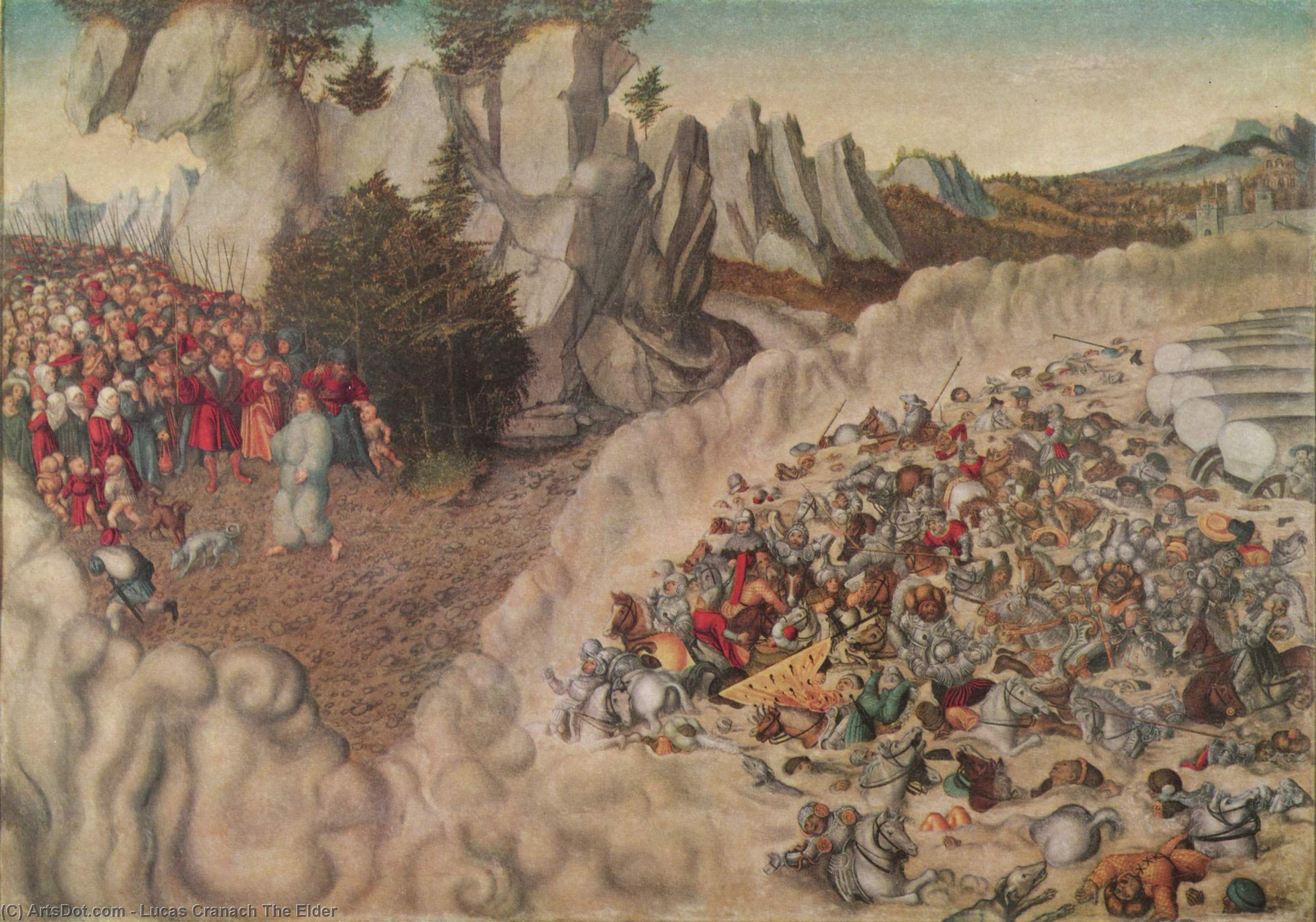 Das Versinken Des Pharaos Im Roten Meer — Lucas Cranach Der Ältere