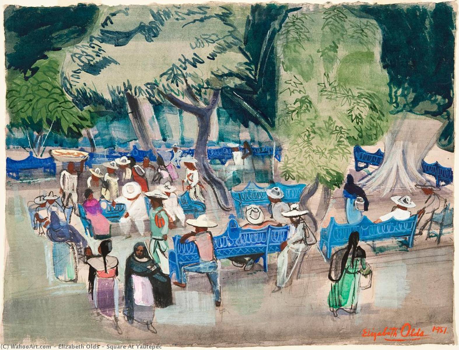 Square At Yautepec — Элизабет Олдс