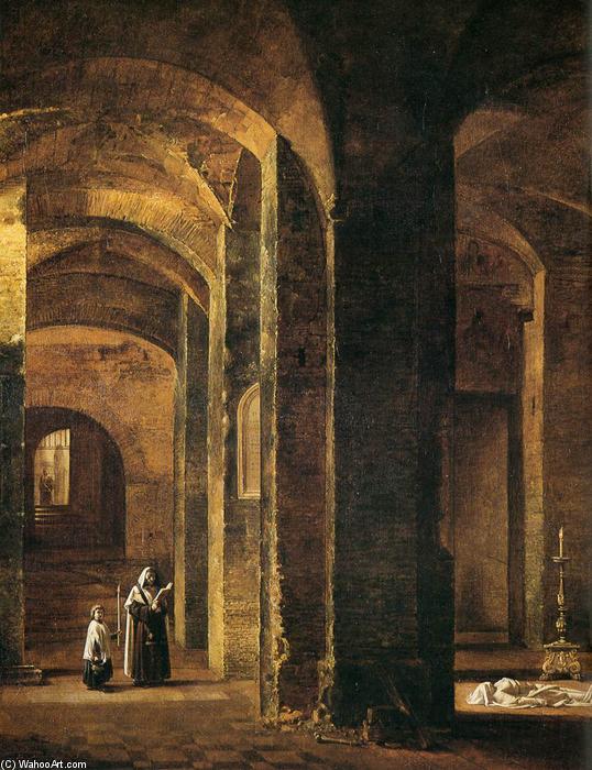 Crypt Of San Martino Ai Monti, Rome (detail) — François Marius Granet