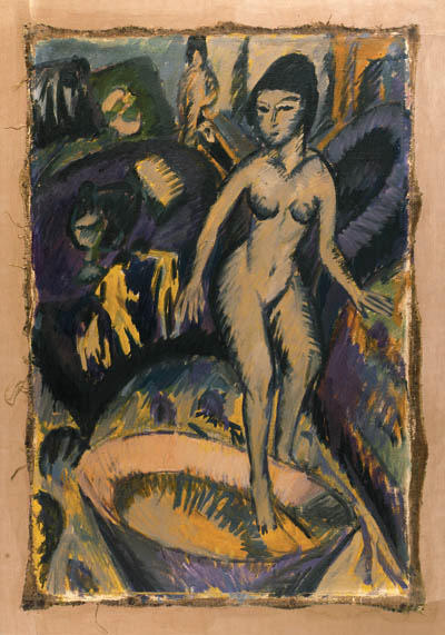 Female Nude With Hot Tub — Ernst Ludwig Kirchner