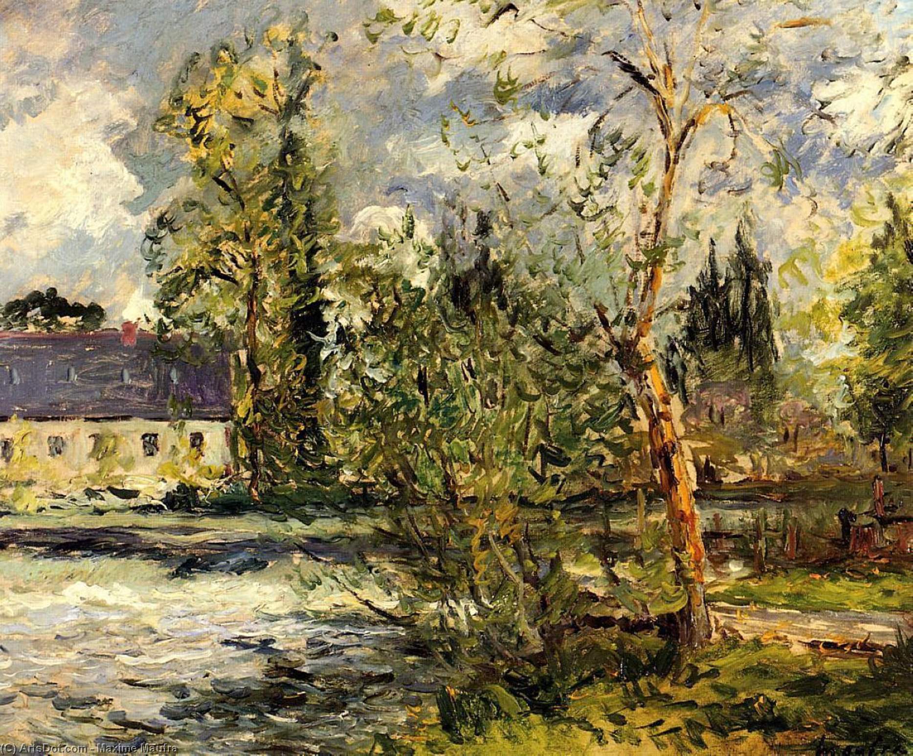 The Ponce Paper Factory On The Edge Of The Sathe Woods — Maxime Emile Louis Maufra