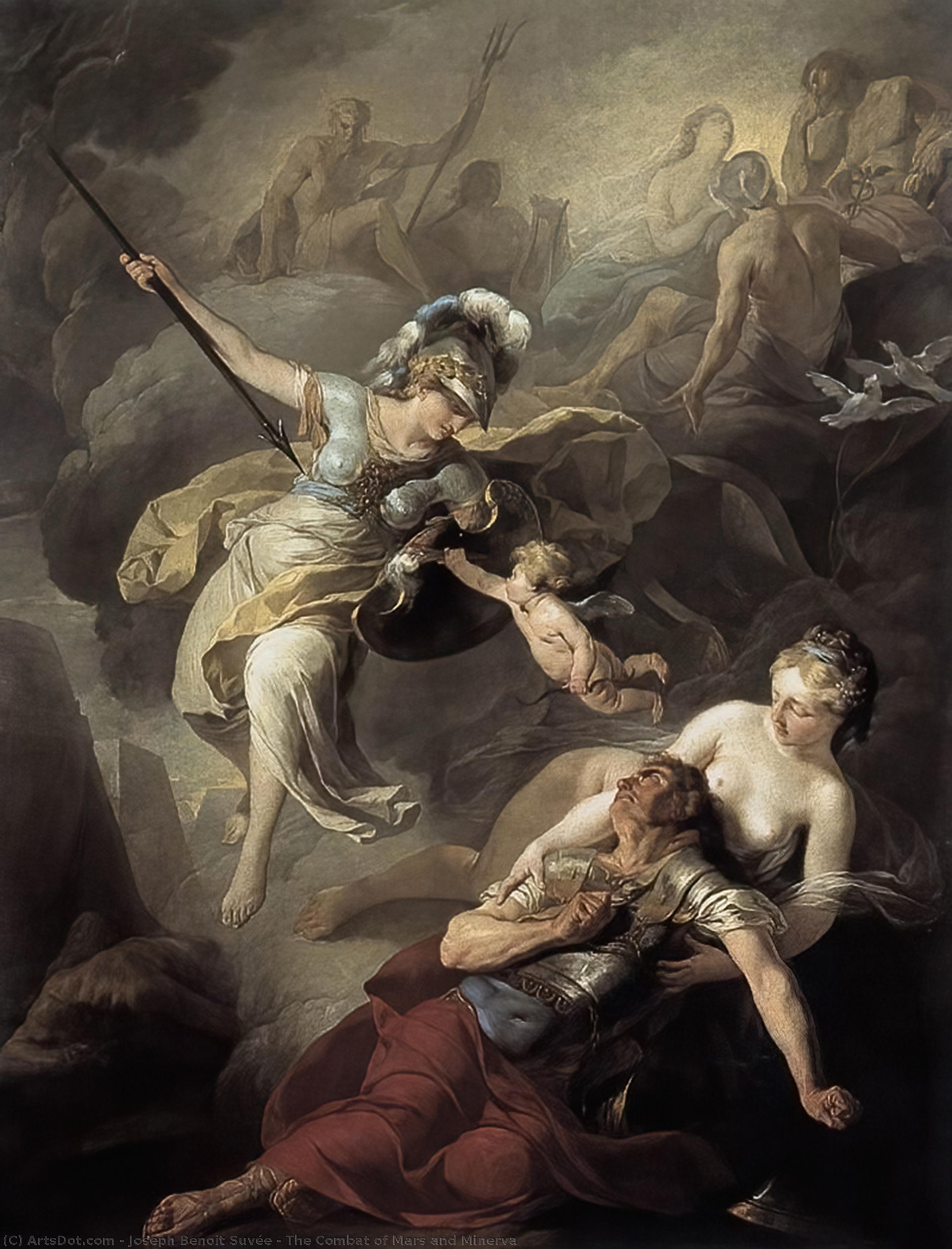 The Combat Of Mars And Minerva — Joseph Benoit Suvée