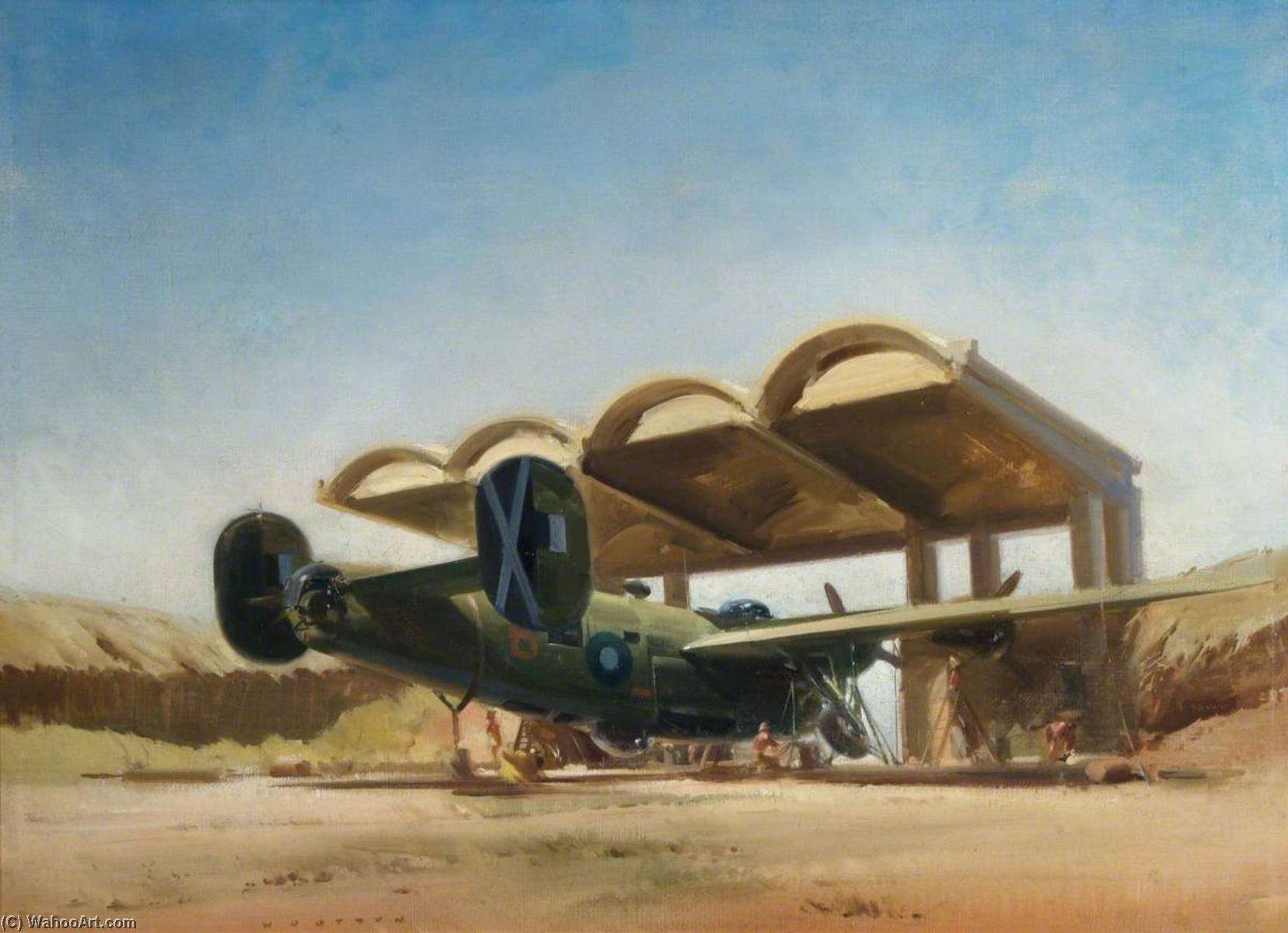 Liberator Of No.184 Squadron, Wing Undergoing Retraction Tests In Sun Pen, Salbani, India — Frank Wootton