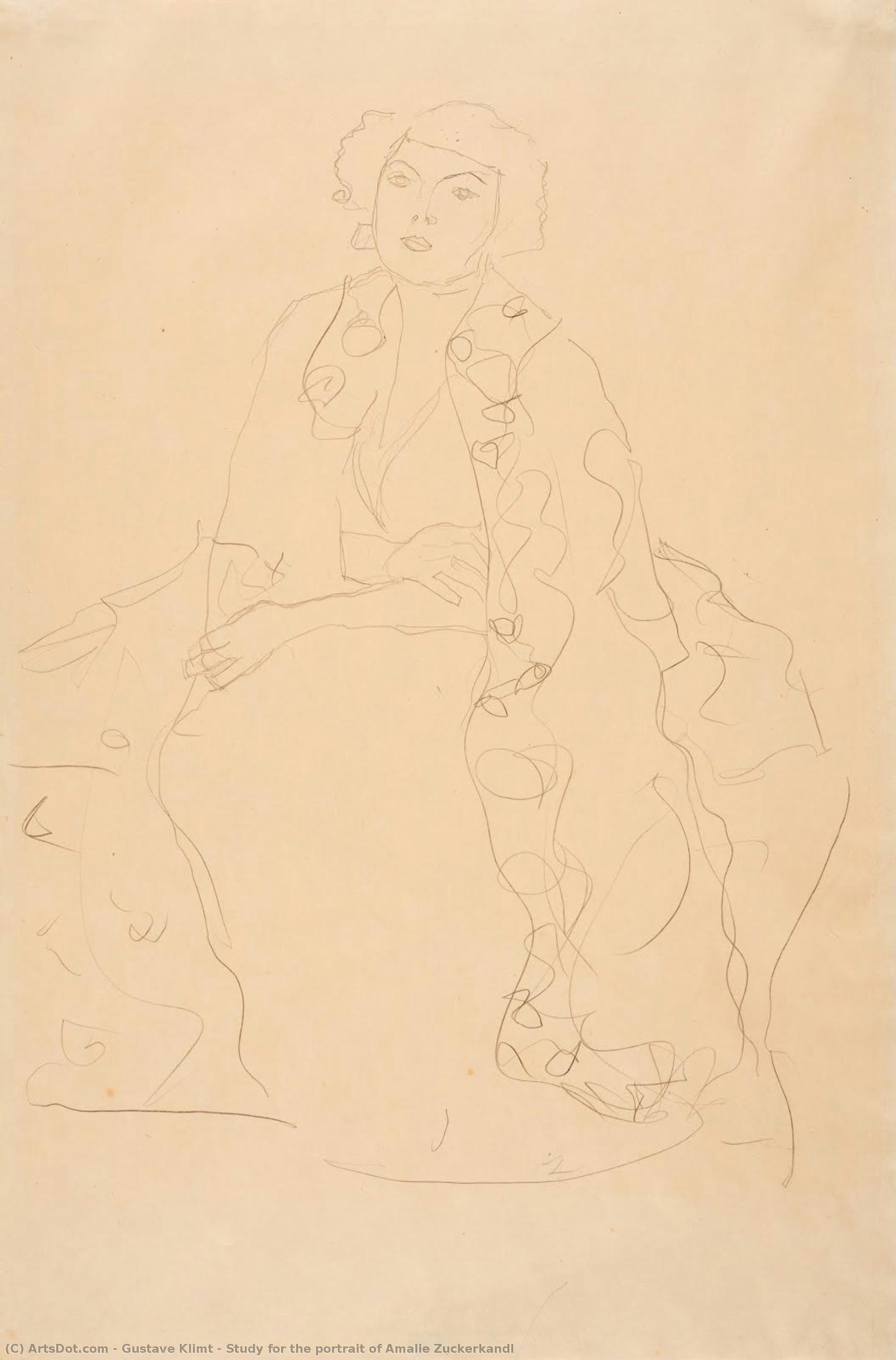 Studie Für Das Porträt Von Amalie Zuckerkandl — Gustav Klimt