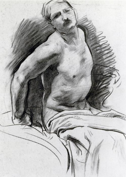 Seated Model With Drapery — John Singer Sargent
