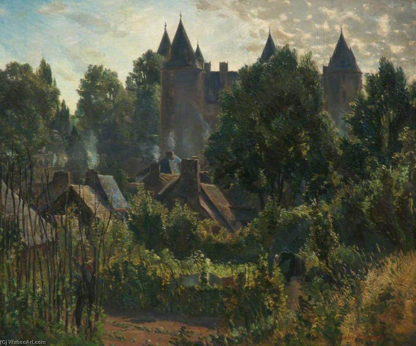 Early Morning, Josselin, France — Charles Ernest Cundall