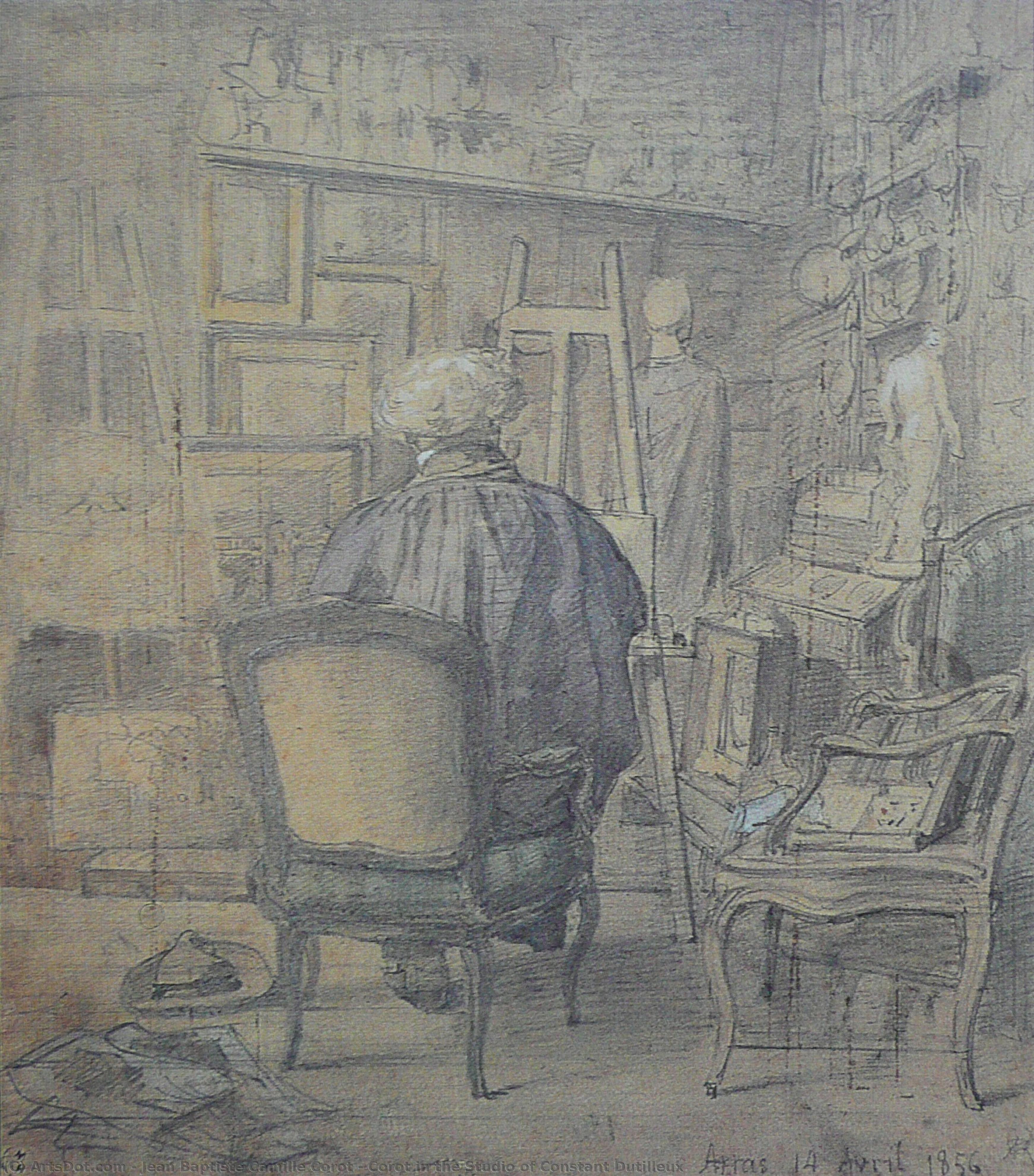 Corot In The Studio Of Constant Dutilleux — Jean-baptiste-camille Corot