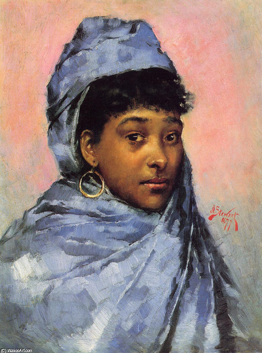 Young Woman In Blue — Julius Leblanc Stewart