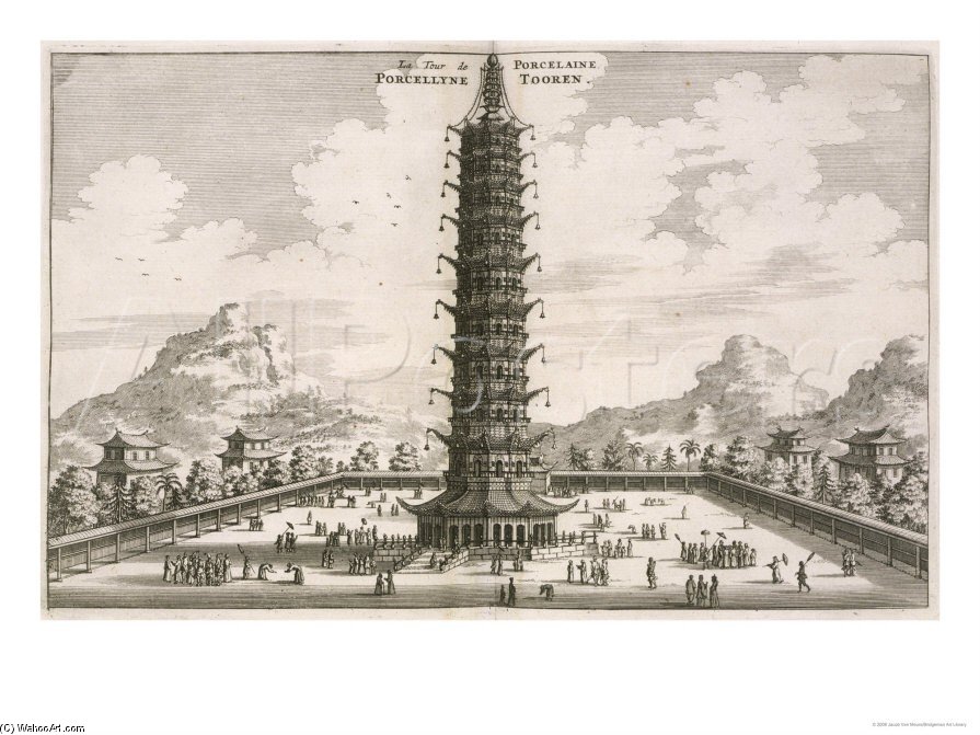 The Porcelain Tower From An Account Of A Dutch Embassy To China — Jacob Van Meurs