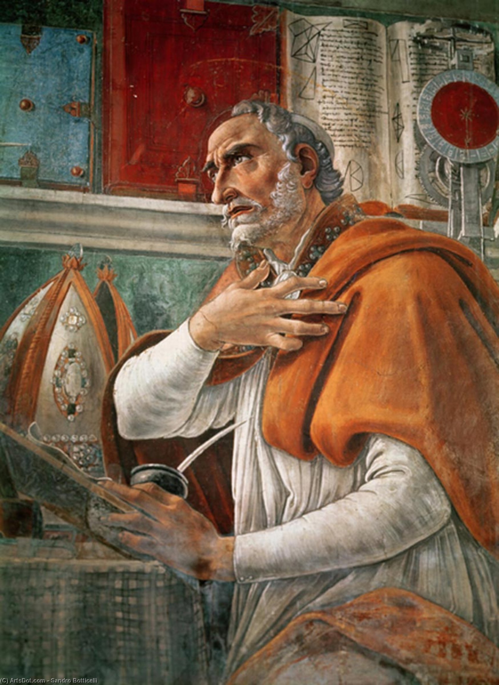 St. Augustine In His Cell - — Боттичелли