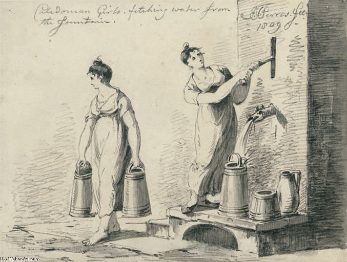 Caledonian Girls Fetching Water From The Fountain — John Thomas Serres