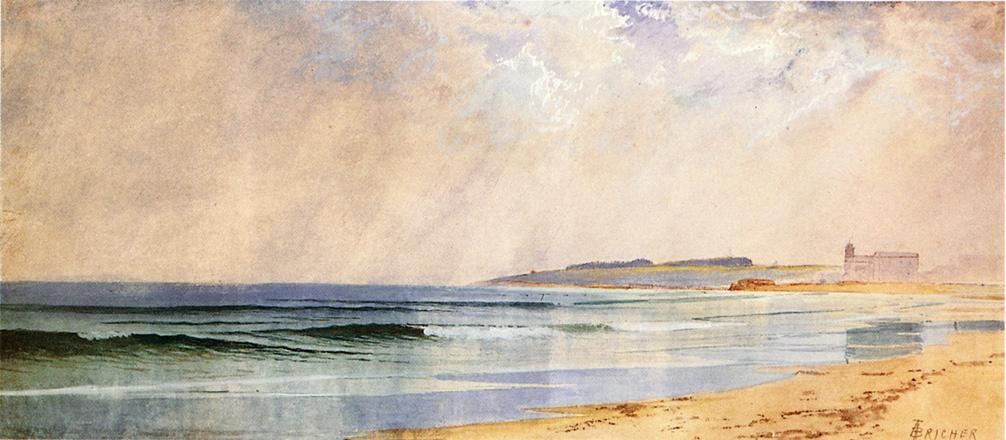 A Showery Cay - Naragansett Pier — Alfred Thompson Bricher