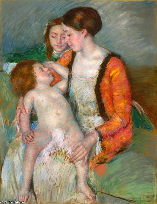 Young Mother Doughter And Baby — Mary Stevenson Cassatt