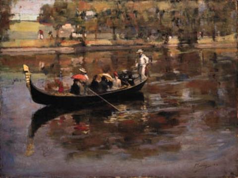 The Gondola On The Kelvin, Glasgow Exhibition 1888 — Sir John Lavery