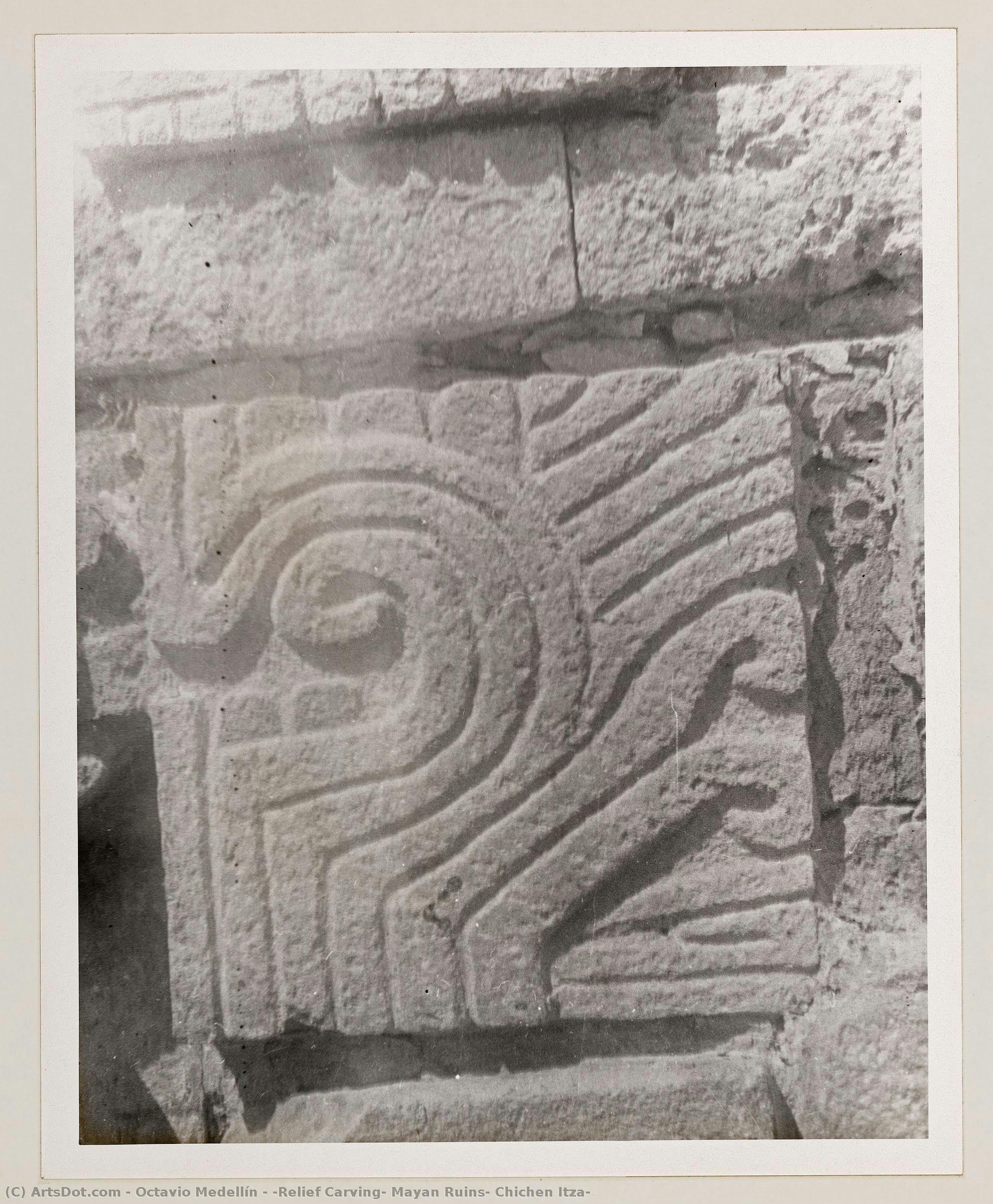 [relief Carving, Mayan Ruins, Chichen Itza] — Octavio Medellín