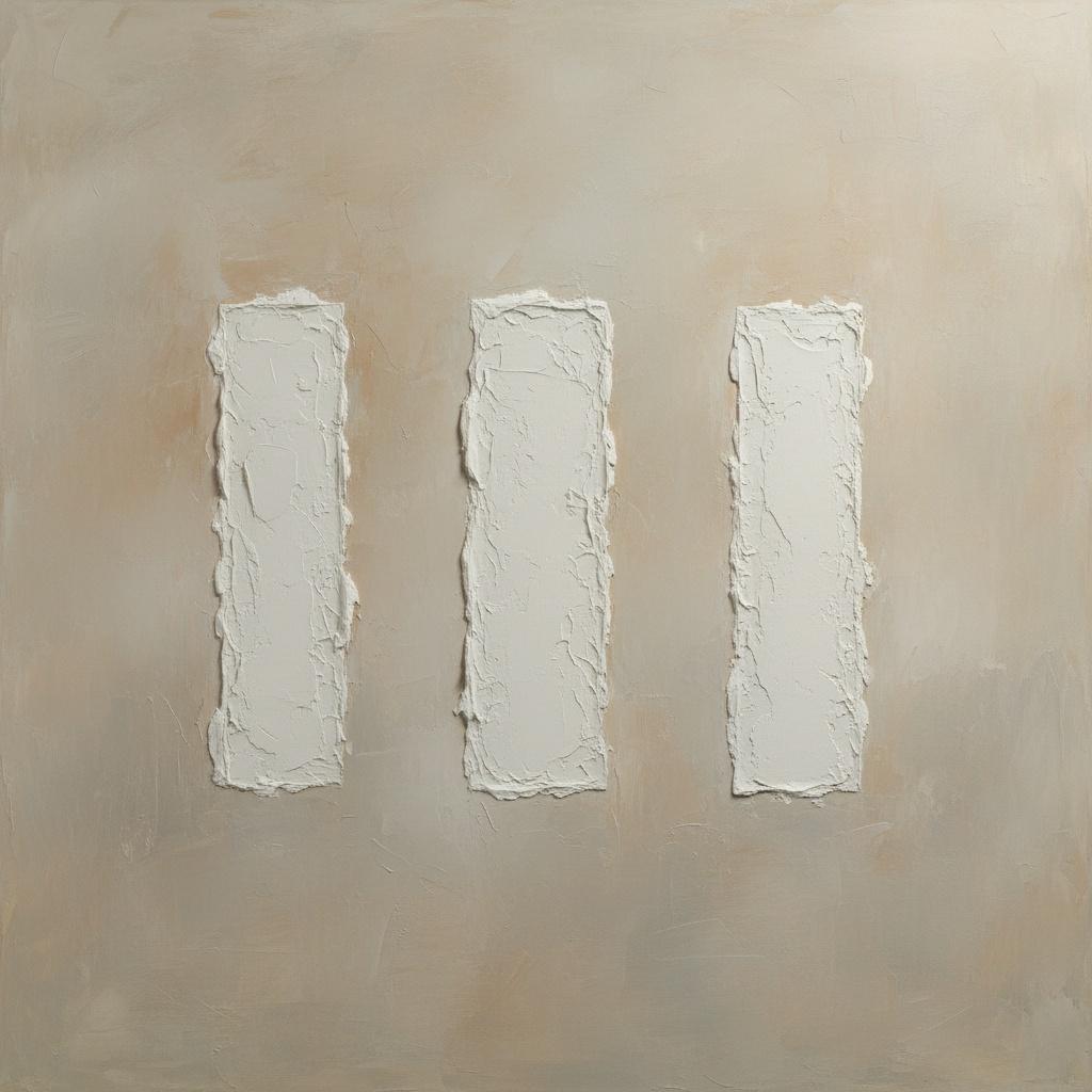 Monolithic Silence: A Sculptural Study In Ethereal Cream And Textured Earth Tones — David Moreau