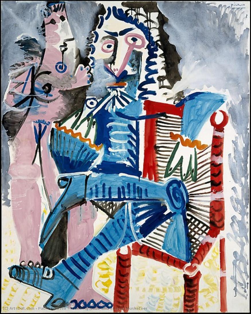 Der Stehende Nackt Und Der Sitzende Muskettier — Pablo Picasso
