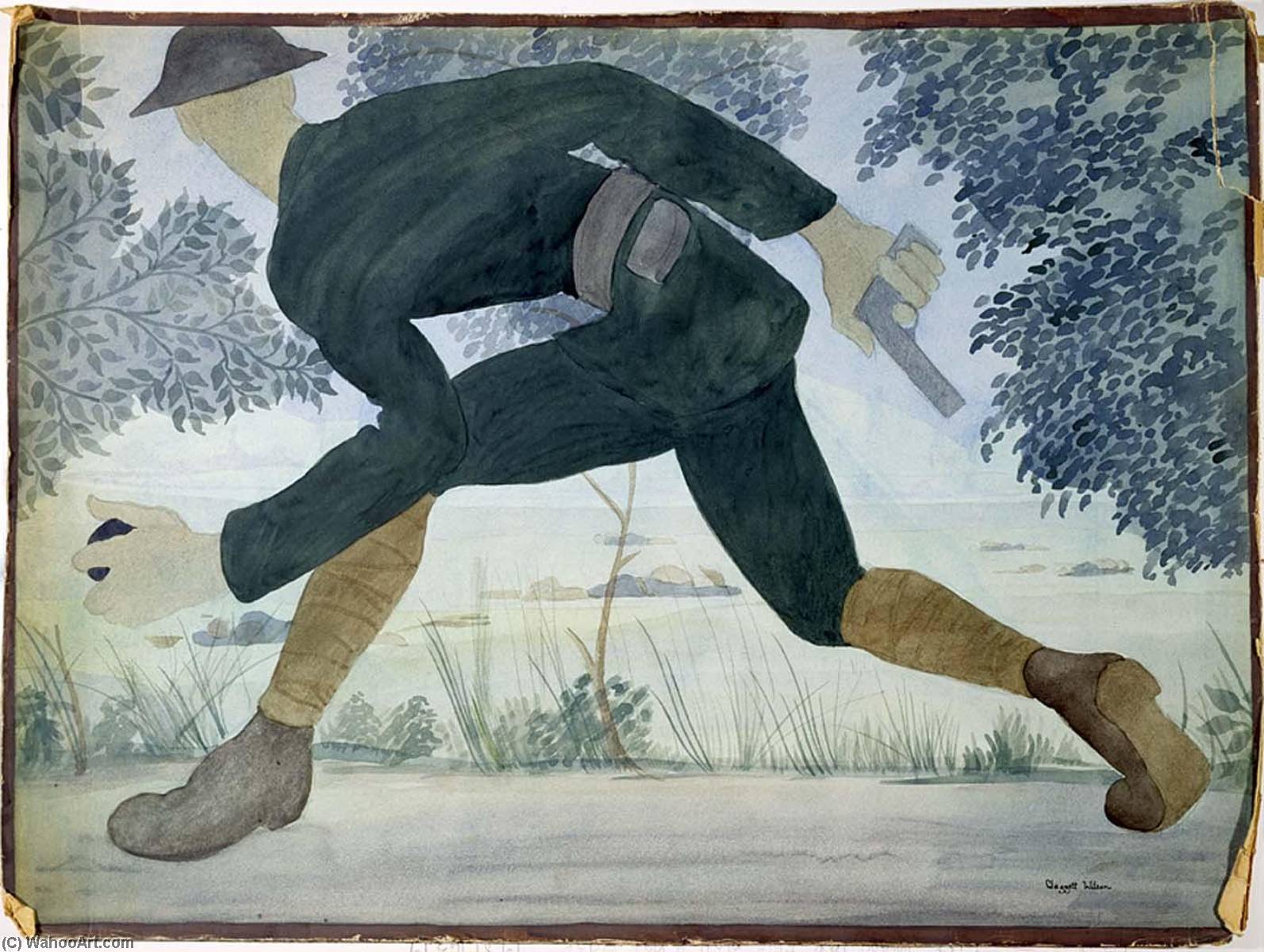 Marine Scout On The Lucy Torcy Road At Dusk, Chateau Thierry Sector — Claggett Wilson