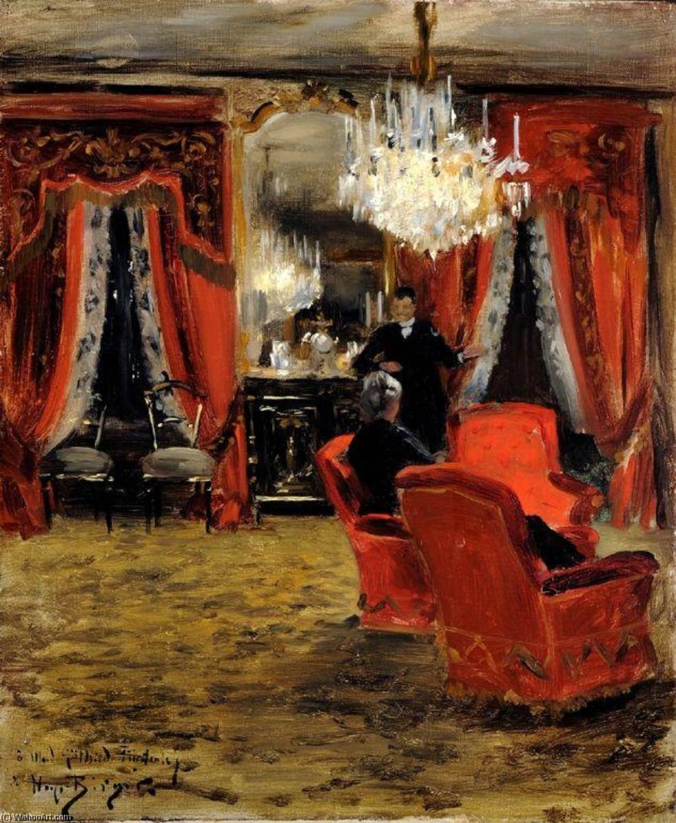 Interior From The Fürstenberg´s Home By Electric Light — Hugo Birger