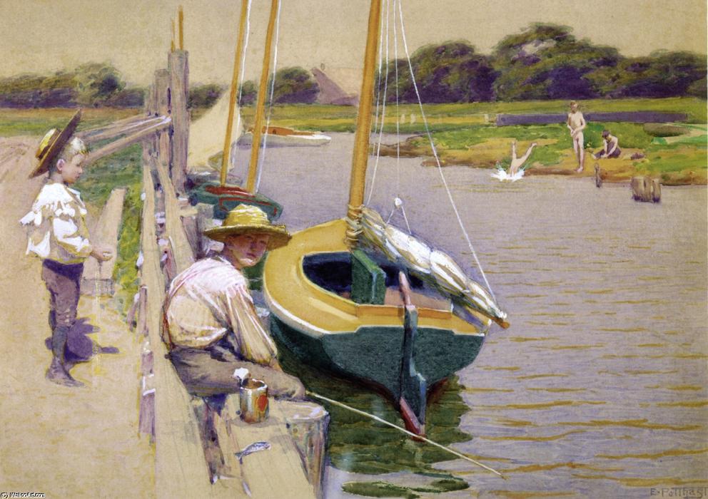 Fishing Off An Old Pier — Edward Henry Potthast
