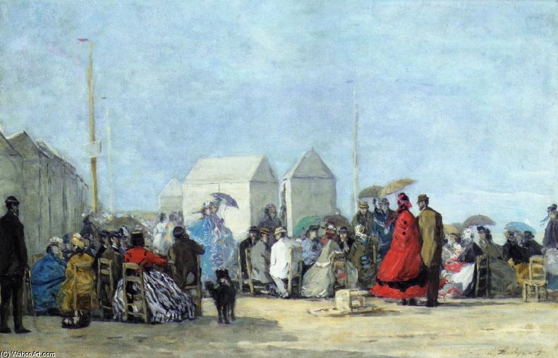 Beach Scene At Trouville — Eugène Louis Boudin