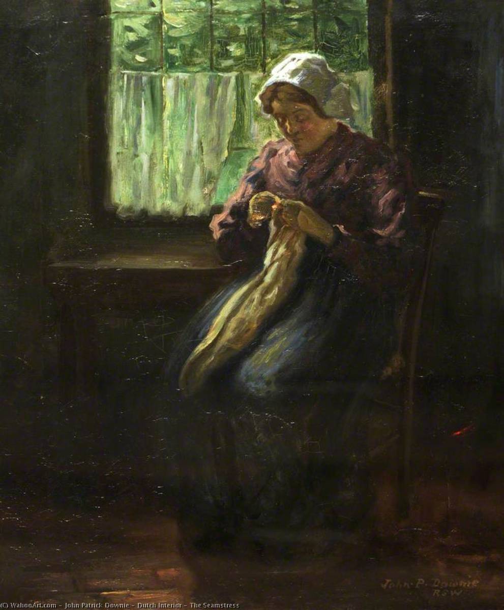 Dutch Interior – The Seamstress — John Patrick Downie