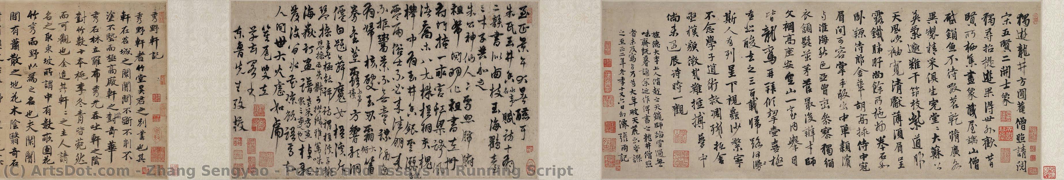 Poems And Essays In Running Script — Zhang Sengyao