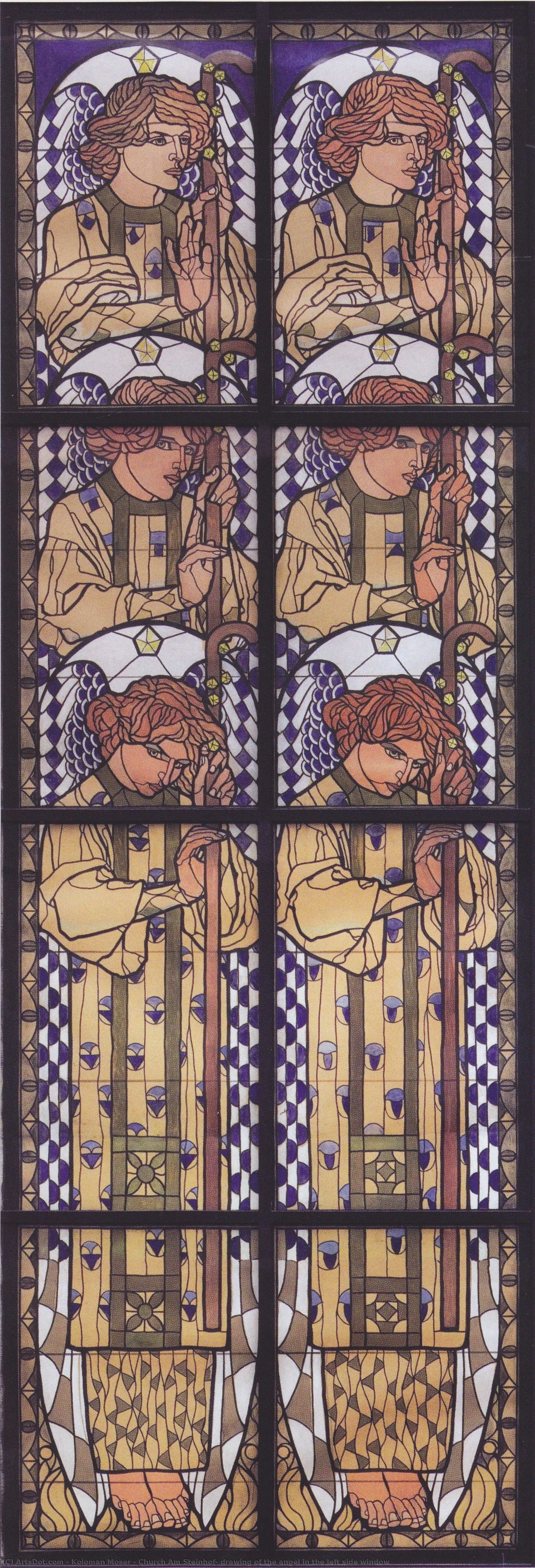 Church Am Steinhof, Drawing Of The Angel In The Left Side Window — Koloman Moser