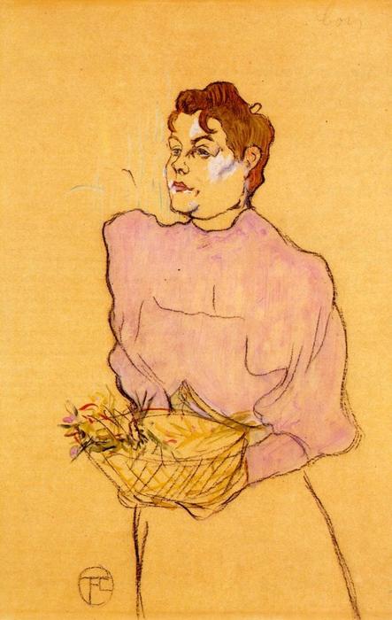 The Flower Seller — Comte Henri Marie Raymond De Toulouse-lautrec-monfa