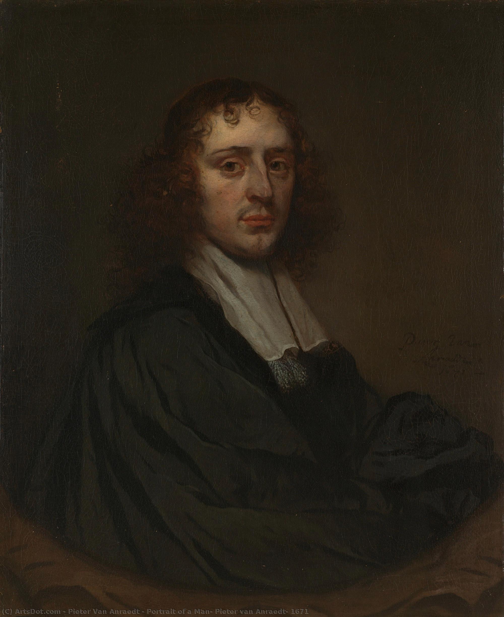 Portrait Of A Man, Pieter Van Anraedt, 1671 — Pieter Van Anraedt